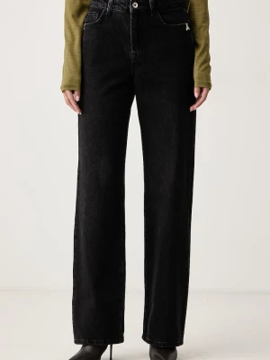 Patrizia Pepe jeansy relaxed fit damskie czarny