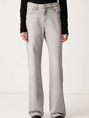 Patrizia Pepe jeansy relaxed fit damskie szary