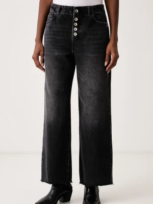 Patrizia Pepe jeansy wide leg damskie czarny