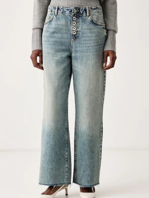 Patrizia Pepe jeansy wide leg damskie niebieski