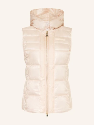 Patrizia Pepe Kamizelka Pikowana Z Odpinanym Kapturem rosa