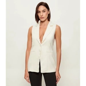 Patrizia Pepe Kamizelka | Relaxed fit | z dodatkiem lnu
