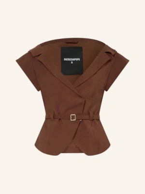 Patrizia Pepe Kamizelka Typu Blazer braun