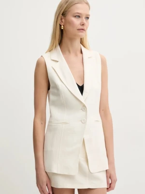 Patrizia Pepe kamizelka z domieszką lnu