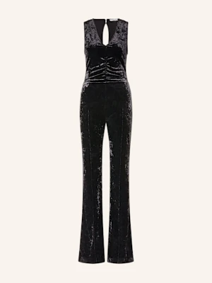 Patrizia Pepe Kombinezon Z Aksamitu schwarz