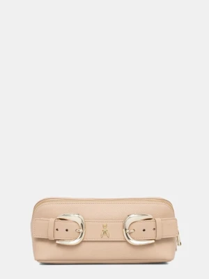 Patrizia Pepe kosmetyczka skórzana kolor beżowy 8Q0027 L001