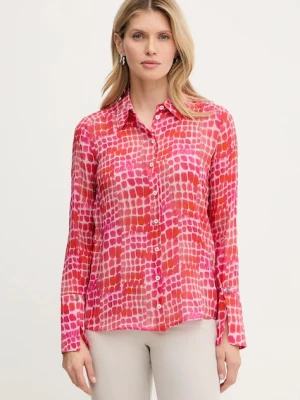 Patrizia Pepe koszula damska kolor czerwony regular z kołnierzykiem klasycznym 8C0871 A725