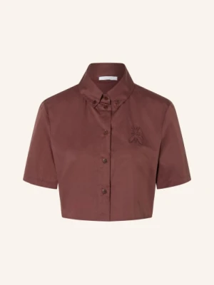 Patrizia Pepe Krótka Bluzka Koszulowa braun