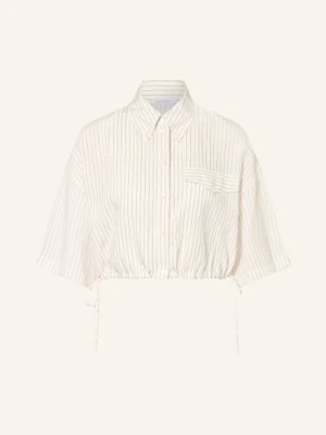 Patrizia Pepe Krótka Bluzka Koszulowa weiss