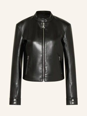 Patrizia Pepe Kurtka Motocyklowa Imitująca Skórę schwarz