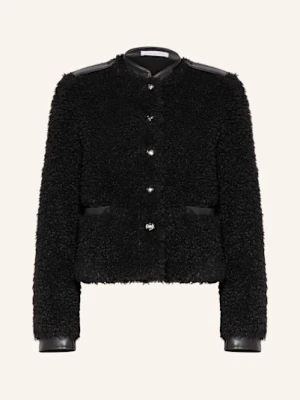 Patrizia Pepe Kurtka Pluszowa schwarz