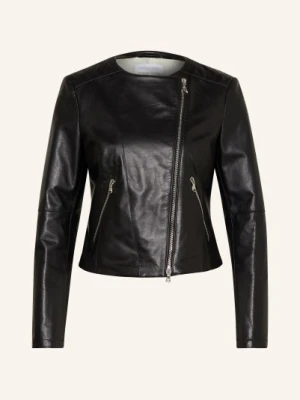 Patrizia Pepe Kurtka Skórzana schwarz