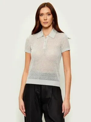 Patrizia Pepe Lniane polo | Slim Fit