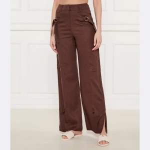 Patrizia Pepe Lniane spodnie cargo | Regular Fit
