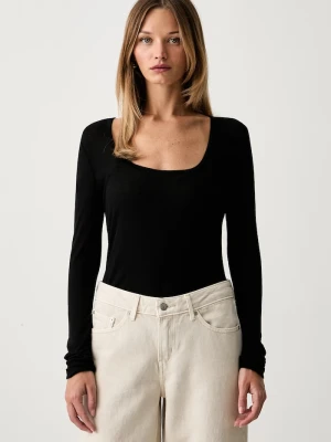Patrizia Pepe longsleeve damski z wełną czarny