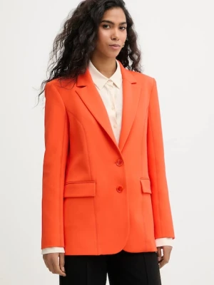 Patrizia Pepe marynarka kolor pomarańczowy jednorzędowa gładka 8S0572 A726