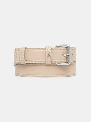 Patrizia Pepe pasek skórzany damski kolor beżowy 2W0023 L113