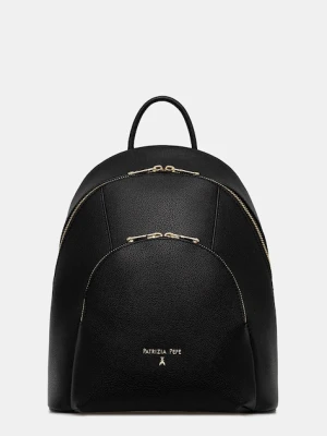 Patrizia Pepe plecak skórzany damski kolor czarny mały gładki 8B0325 L001