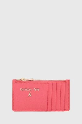 Patrizia Pepe portfel skórzany damski kolor różowy CQ9105 L001