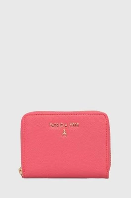 Patrizia Pepe portfel skórzany damski kolor różowy CQ8512 L001
