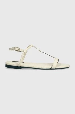 Patrizia Pepe sandały skórzane damskie kolor biały 8X0025 L048 W338
