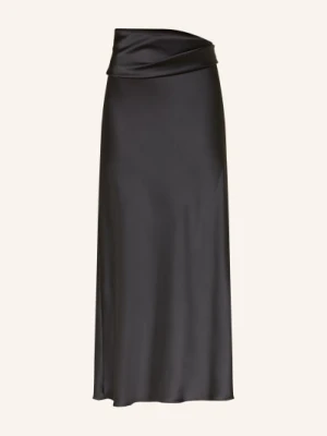 Patrizia Pepe Satynowa Spódnica schwarz