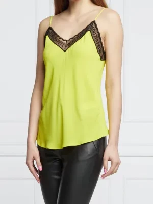 Patrizia Pepe Satynowy top | Regular Fit