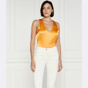 Patrizia Pepe Satynowy top | Regular Fit