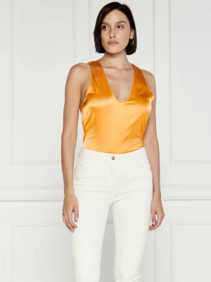 Patrizia Pepe Satynowy top | Regular Fit