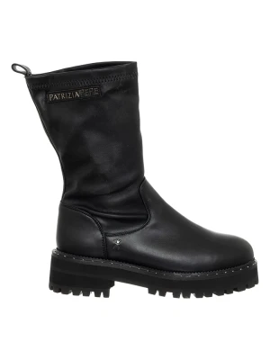 Patrizia Pepe Skórzane botki w kolorze czarnym rozmiar: 39