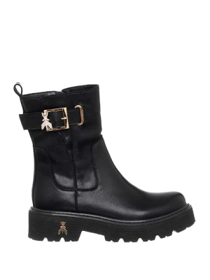 Patrizia Pepe Skórzane botki w kolorze czarnym rozmiar: 37