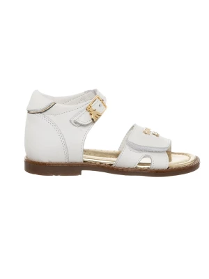 Patrizia Pepe Skórzane sandały w kolorze białym rozmiar: 23