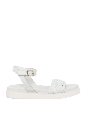 Patrizia Pepe Skórzane sandały w kolorze białym rozmiar: 30