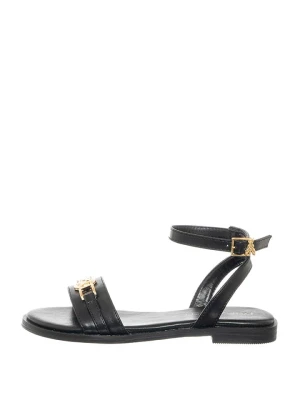 Patrizia Pepe Skórzane sandały w kolorze czarnym rozmiar: 37