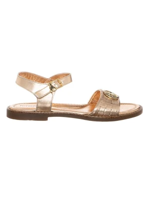 Patrizia Pepe Skórzane sandały w kolorze złotym rozmiar: 30