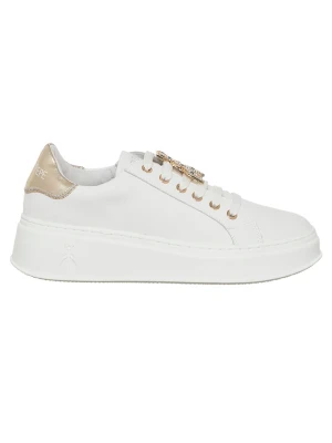 Patrizia Pepe Skórzane sneakersy w kolorze białym rozmiar: 36