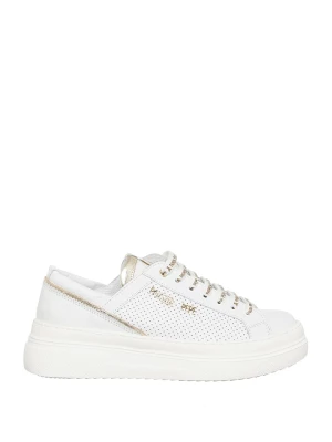 Patrizia Pepe Skórzane sneakersy w kolorze białym rozmiar: 36