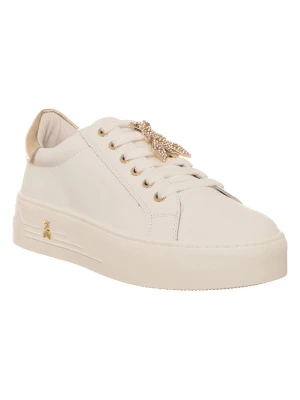 Patrizia Pepe Skórzane sneakersy w kolorze złoto-białym rozmiar: 37