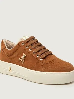 Patrizia Pepe Sneakersy | shearling | z dodatkiem skóry