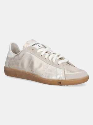 Patrizia Pepe sneakersy skórzane damskie kolor szary 2Z0065 L168 FG46