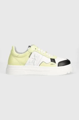Patrizia Pepe sneakersy skórzane kolor zielony 2Z0008 L011 FE31