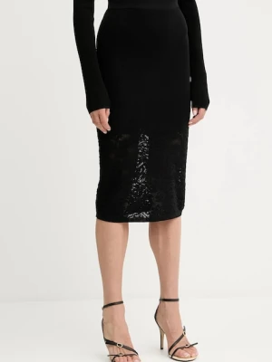 Patrizia Pepe spódnica kolor czarny midi ołówkowa 8G0482 K284