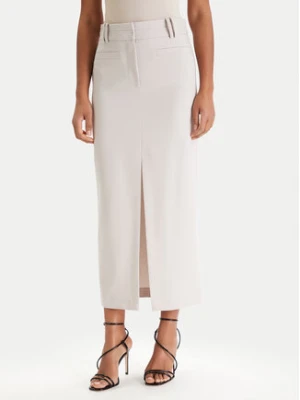 Patrizia Pepe Spódnica midi 8G0515/A498-S748 Szary Regular Fit