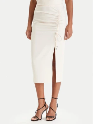 Patrizia Pepe Spódnica midi 8G0530/A701-W409 Écru Regular Fit