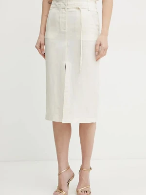 Patrizia Pepe spódnica z domieszką lnu