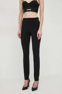 Patrizia Pepe spodnie damskie kolor czarny dopasowane high waist 8P0599 A6F5