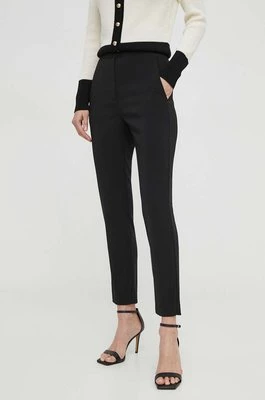 Patrizia Pepe spodnie damskie kolor czarny dopasowane high waist 8P0585 A6F5