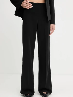 Patrizia Pepe spodnie damskie kolor czarny dzwony high waist 8P0731 A6F5