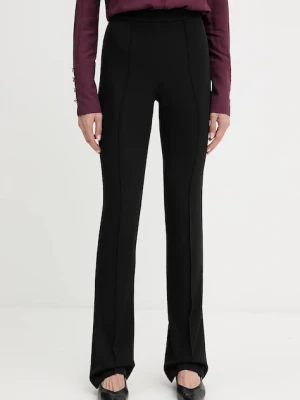 Patrizia Pepe spodnie damskie kolor czarny dzwony medium waist 8P0747 A454
