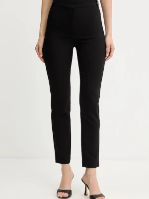 Patrizia Pepe spodnie damskie kolor czarny proste high waist 2P1731 A663
